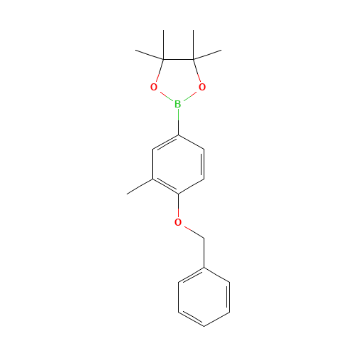 4,4,5,5-tetramethyl-2-(3-methyl-4-phenylmethoxyphenyl)-1,3,2-dioxaborolane (CAS: 1257078-80-0) - Related Chemical Product