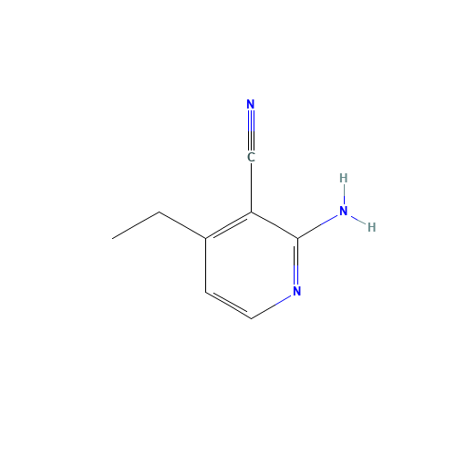 2-amino-4-ethylpyridine-3-carbonitrile (CAS: 71493-77-1) - Chemical Structure and Molecular Formula 