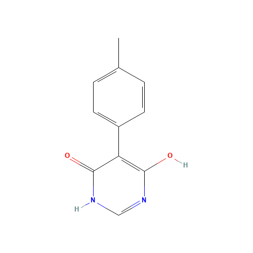 4-hydroxy-5-(4-methylphenyl)-1H-pyrimidin-6-one (CAS: 329923-71-9) - Chemical Structure and Molecular Formula 