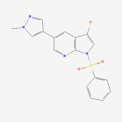 1-(benzenesulfonyl)-3-bromo-5-(1-methylpyrazol-4-yl)pyrrolo[2,3-b]pyridine (CAS: 1147998-20-6) - Related Chemical Product