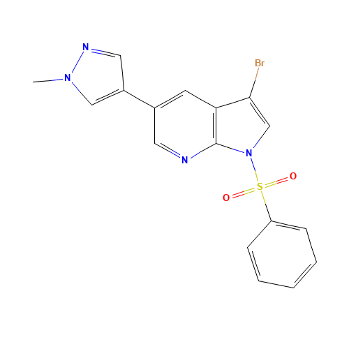 1-(benzenesulfonyl)-3-bromo-5-(1-methylpyrazol-4-yl)pyrrolo[2,3-b]pyridine (CAS: 1147998-20-6) - Related Chemical Product