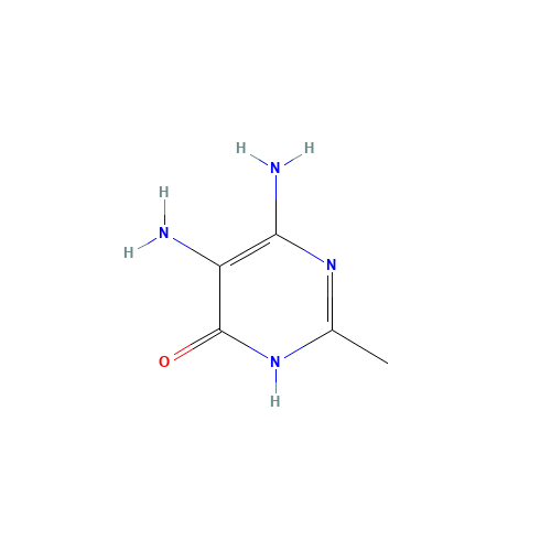 5,6-diamino-2-methyl-1H-pyrimidin-4-one (CAS: 45741-61-5) - Chemical Structure and Molecular Formula 