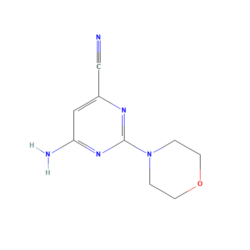 6-amino-2-morpholin-4-ylpyrimidine-4-carbonitrile (CAS: 1353875-74-7) - Chemical Structure and Molecular Formula 