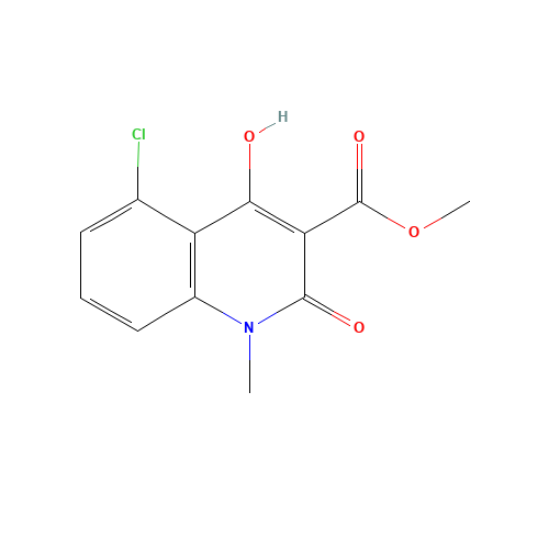 methyl 5-chloro-4-hydroxy-1-methyl-2-oxoquinoline-3-carboxylate (CAS: 637027-41-9) - Chemical Structure and Molecular Formula 