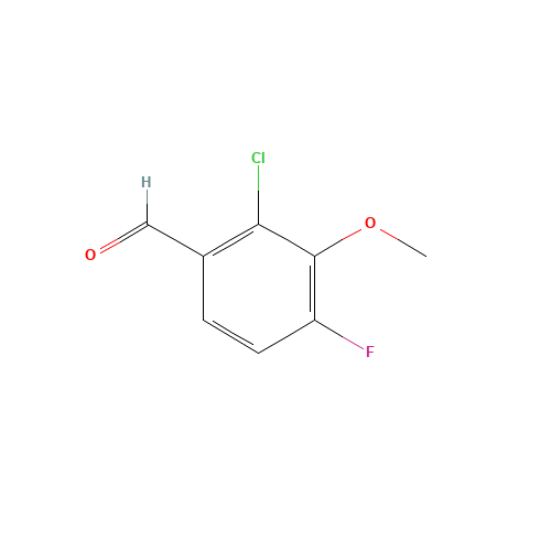 2-chloro-4-fluoro-3-methoxybenzaldehyde (CAS: 750586-10-8) - Chemical Structure and Molecular Formula 