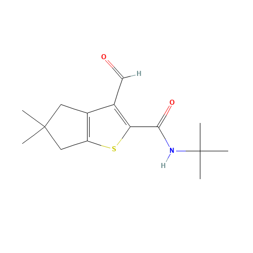 N-tert-butyl-3-formyl-5,5-dimethyl-4,6-dihydrocyclopenta[b]thiophene-2-carboxamide (CAS: 1433990-56-7) - Related Chemical Product