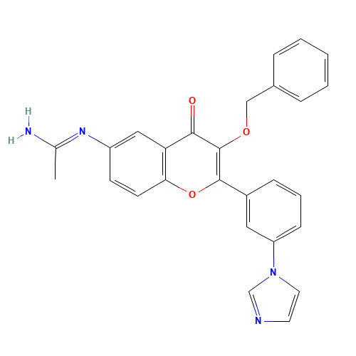 N'-[2-(3-imidazol-1-ylphenyl)-4-oxo-3-phenylmethoxychromen-6-yl]ethanimidamide (CAS: 1187087-61-1) - Related Chemical Product