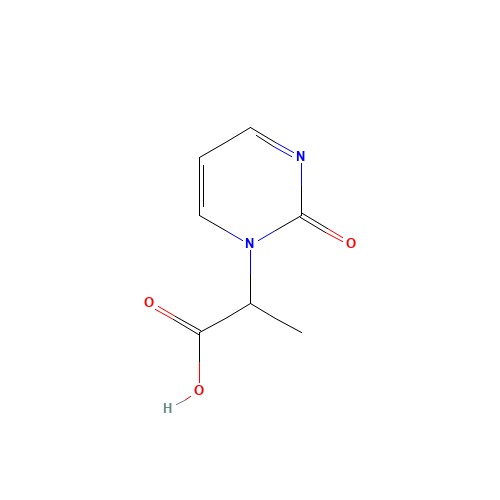2-(2-oxopyrimidin-1-yl)propanoic acid (CAS: 953720-72-4) - Chemical Structure and Molecular Formula 