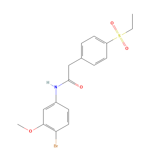 N-(4-bromo-3-methoxyphenyl)-2-(4-ethylsulfonylphenyl)acetamide (CAS: 1426804-79-6) - Related Chemical Product