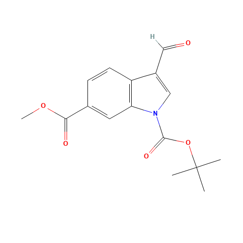 1-O-tert-butyl 6-O-methyl 3-formylindole-1,6-dicarboxylate (CAS: 850374-95-7) - Related Chemical Product