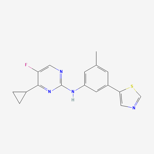 4-cyclopropyl-5-fluoro-N-[3-methyl-5-(1,3-thiazol-5-yl)phenyl]pyrimidin-2-amine (CAS: 1312535-70-8) - Related Chemical Product