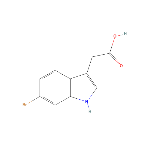 2-(6-bromo-1H-indol-3-yl)acetic acid (CAS: 152213-66-6) - Chemical Structure and Molecular Formula 
