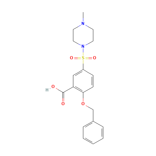 5-(4-methylpiperazin-1-yl)sulfonyl-2-phenylmethoxybenzoic acid (CAS: 1285516-84-8) - Related Chemical Product