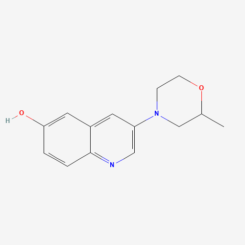 3-(2-methylmorpholin-4-yl)quinolin-6-ol (CAS: 1427474-24-5) - Chemical Structure and Molecular Formula 