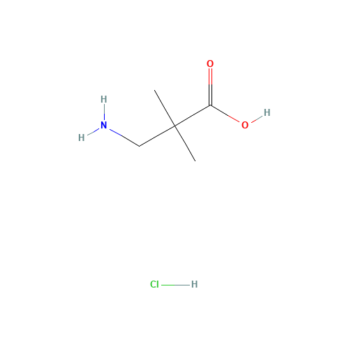3-amino-2,2-dimethylpropanoic acid;hydrochloride (CAS: 2843-19-8) - Chemical Structure and Molecular Formula 