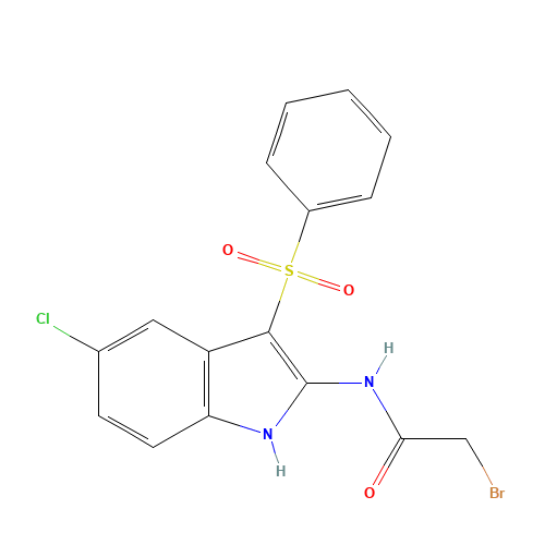 N-[3-(benzenesulfonyl)-5-chloro-1H-indol-2-yl]-2-bromoacetamide (CAS: 918494-37-8) - Related Chemical Product
