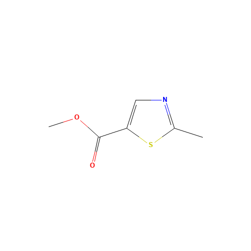 methyl 2-methyl-1,3-thiazole-5-carboxylate (CAS: 53233-90-2) - Chemical Structure and Molecular Formula 