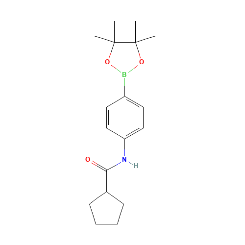 N-[4-(4,4,5,5-tetramethyl-1,3,2-dioxaborolan-2-yl)phenyl]cyclopentanecarboxamide (CAS: 799293-93-9) - Related Chemical Product