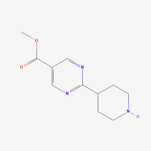 methyl 2-piperidin-4-ylpyrimidine-5-carboxylate (CAS: 1035271-56-7) - Chemical Structure and Molecular Formula 