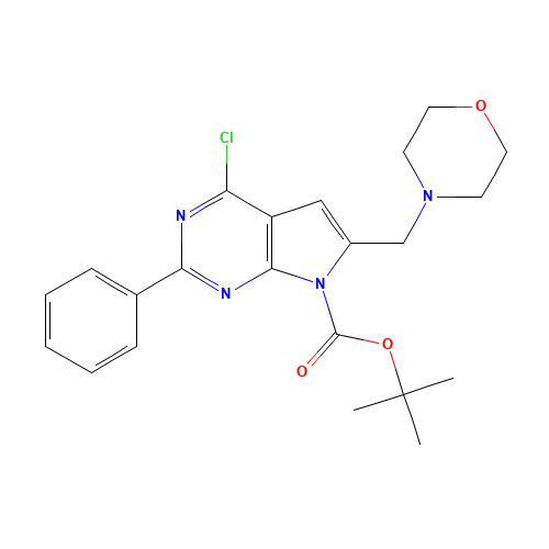 tert-butyl 4-chloro-6-(morpholin-4-ylmethyl)-2-phenylpyrrolo[2,3-d]pyrimidine-7-carboxylate (CAS: 343633-03-4) - Related Chemical Product