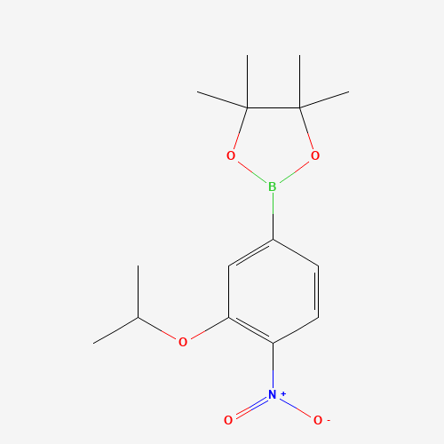 4,4,5,5-tetramethyl-2-(4-nitro-3-propan-2-yloxyphenyl)-1,3,2-dioxaborolane (CAS: 1462950-51-1) - Related Chemical Product