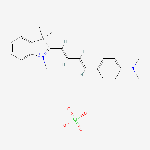 N,N-dimethyl-4-[(1E,3E)-4-(1,3,3-trimethylindol-1-ium-2-yl)buta-1,3-dienyl]aniline;perchlorate (CAS: 76433-27-7) - Related Chemical Product