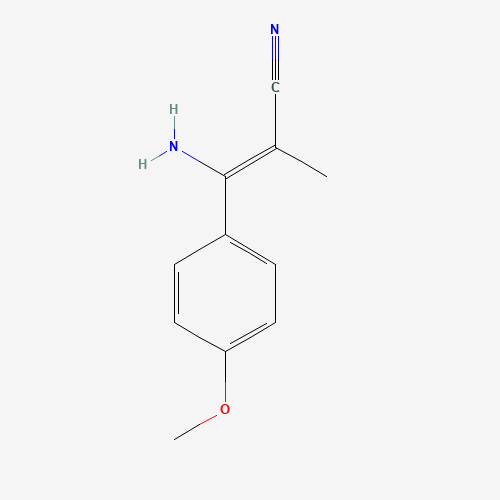 (Z)-3-amino-3-(4-methoxyphenyl)-2-methylprop-2-enenitrile (CAS: 1050392-15-8) - Chemical Structure and Molecular Formula 