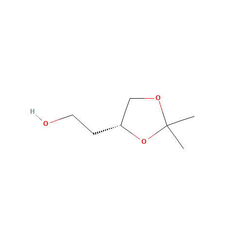 2-[(4R)-2,2-dimethyl-1,3-dioxolan-4-yl]ethanol (CAS: 70005-89-9) - Chemical Structure and Molecular Formula 