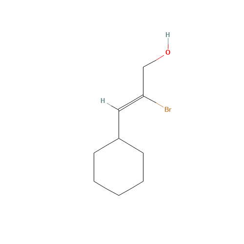 (Z)-2-bromo-3-cyclohexylprop-2-en-1-ol (CAS: 127652-85-1) - Chemical Structure and Molecular Formula 