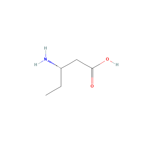 (3S)-3-aminopentanoic acid (CAS: 14389-77-6) - Chemical Structure and Molecular Formula 