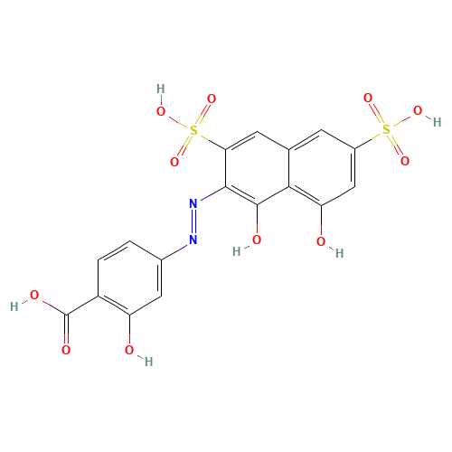 2-hydroxy-4-[(2Z)-2-(8-hydroxy-1-oxo-3,6-disulfonaphthalen-2-ylidene)hydrazinyl]benzoic acid (CAS: 36913-07-2) - Related Chemical Product
