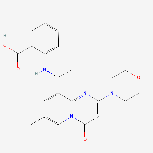 2-[[(1R)-1-(7-methyl-2-morpholin-4-yl-4-oxopyrido[1,2-a]pyrimidin-9-yl)ethyl]amino]benzoic acid (CAS: 1173900-33-8) - Related Chemical Product