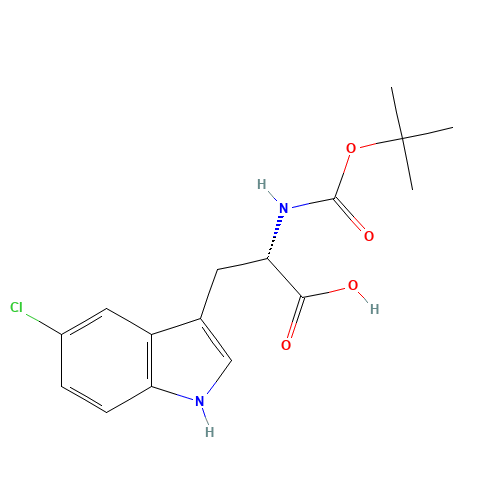 (2S)-3-(5-chloro-1H-indol-3-yl)-2-[(2-methylpropan-2-yl)oxycarbonylamino]propanoic acid (CAS: 114873-08-4) - Related Chemical Product