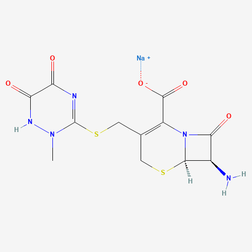 sodium;(6R,7R)-7-amino-3-[(2-methyl-5,6-dioxo-1H-1,2,4-triazin-3-yl)sulfanylmethyl]-8-oxo-5-thia-1-azabicyclo[4.2.0]oct-2-ene-2-carboxylate (CAS: 131257-07-3) - Related Chemical Product