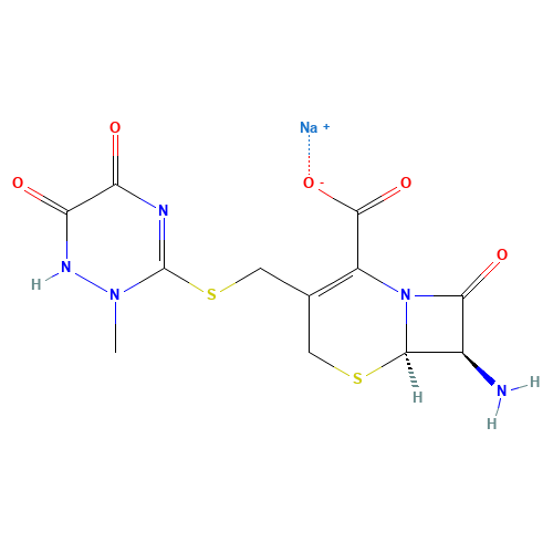 sodium;(6R,7R)-7-amino-3-[(2-methyl-5,6-dioxo-1H-1,2,4-triazin-3-yl)sulfanylmethyl]-8-oxo-5-thia-1-azabicyclo[4.2.0]oct-2-ene-2-carboxylate (CAS: 131257-07-3) - Related Chemical Product