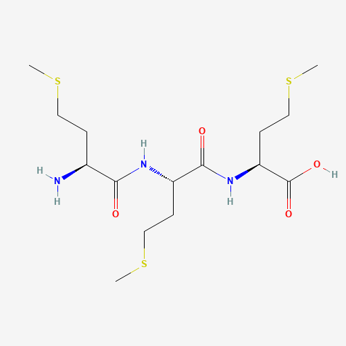 (2S)-2-[[(2S)-2-[[(2S)-2-amino-4-methylsulfanylbutanoyl]amino]-4-methylsulfanylbutanoyl]amino]-4-methylsulfanylbutanoic acid (CAS: 14486-15-8) - Chemical Structure and Molecular Formula 