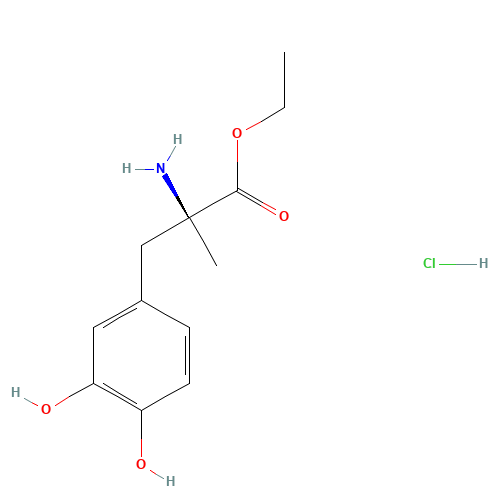 ethyl (2S)-2-amino-3-(3,4-dihydroxyphenyl)-2-methylpropanoate;hydrochloride (CAS: 2508-79-4) - Related Chemical Product