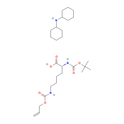 N-cyclohexylcyclohexanamine;(2R)-2-[(2-methylpropan-2-yl)oxycarbonylamino]-6-(prop-2-enoxycarbonylamino)hexanoic acid (CAS: 327156-94-5) - Related Chemical Product