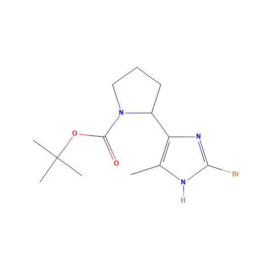 tert-butyl (2S)-2-(2-bromo-5-methyl-1H-imidazol-4-yl)pyrrolidine-1-carboxylate (CAS: 1369594-30-8) - Related Chemical Product