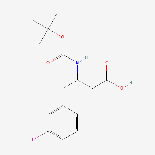 (3R)-4-(3-fluorophenyl)-3-[(2-methylpropan-2-yl)oxycarbonylamino]butanoic acid (CAS: 331763-66-7) - Related Chemical Product