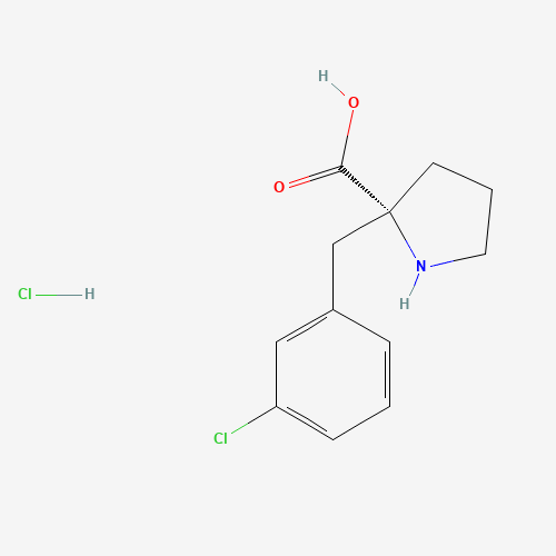 (2R)-2-[(3-chlorophenyl)methyl]pyrrolidine-2-carboxylic acid;hydrochloride (CAS: 1049740-99-9) - Related Chemical Product