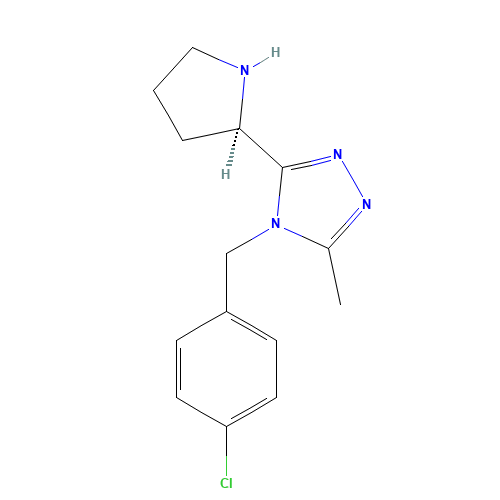 4-[(4-chlorophenyl)methyl]-3-methyl-5-[(2R)-pyrrolidin-2-yl]-1,2,4-triazole (CAS: 1140495-90-4) - Related Chemical Product