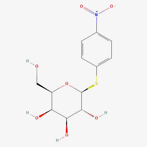 (2R,3R,4S,5R,6S)-2-(hydroxymethyl)-6-(4-nitrophenyl)sulfanyloxane-3,4,5-triol (CAS: 1230-27-9) - Chemical Structure and Molecular Formula 