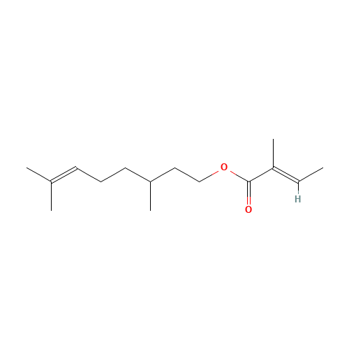 3,7-dimethyloct-6-enyl (E)-2-methylbut-2-enoate (CAS: 24717-85-9) - Related Chemical Product