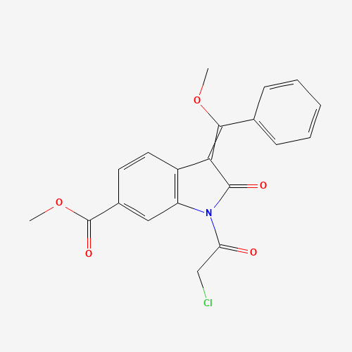 methyl (3Z)-1-(2-chloroacetyl)-3-[methoxy(phenyl)methylidene]-2-oxoindole-6-carboxylate (CAS: 1160293-24-2) - Related Chemical Product