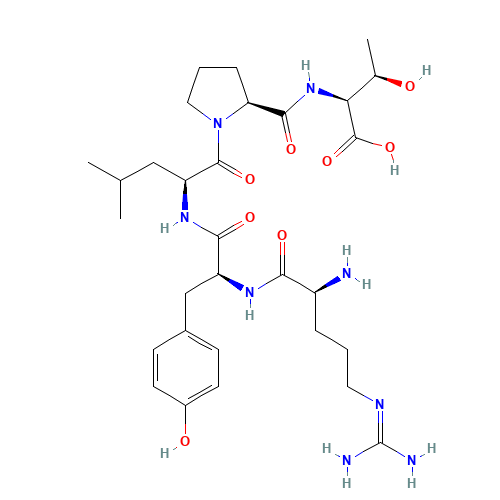 (2S,3R)-2-[[(2S)-1-[(2S)-2-[[(2S)-2-[[(2S)-2-amino-5-(diaminomethylideneamino)pentanoyl]amino]-3-(4-hydroxyphenyl)propanoyl]amino]-4-methylpentanoyl]pyrrolidine-2-carbonyl]amino]-3-hydroxybutanoic acid (CAS: 100930-02-7) - Related Chemical Product