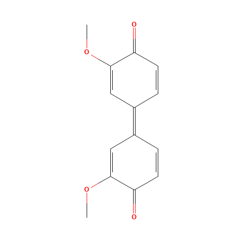 (4Z)-2-methoxy-4-(3-methoxy-4-oxocyclohexa-2,5-dien-1-ylidene)cyclohexa-2,5-dien-1-one (CAS: 17423-63-1) - Chemical Structure and Molecular Formula 