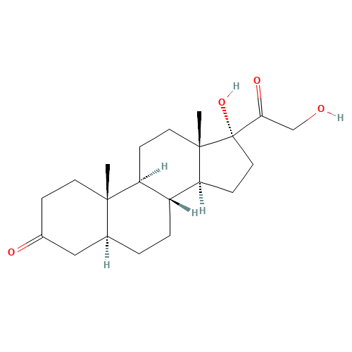 (5S,8R,9S,10S,13S,14S,17R)-17-hydroxy-17-(2-hydroxyacetyl)-10,13-dimethyl-2,4,5,6,7,8,9,11,12,14,15,16-dodecahydro-1H-cyclopenta[a]phenanthren-3-one (CAS: 312-99-2) - Related Chemical Product