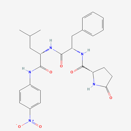 (2S)-N-[(2S)-1-[[(2S)-4-methyl-1-(4-nitroanilino)-1-oxopentan-2-yl]amino]-1-oxo-3-phenylpropan-2-yl]-5-oxopyrrolidine-2-carboxamide (CAS: 85901-57-1) - Related Chemical Product