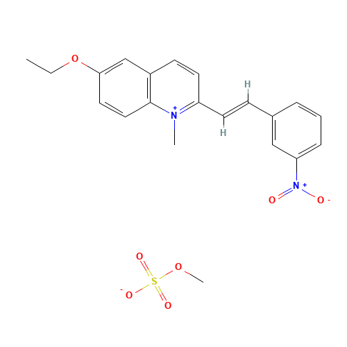 6-ethoxy-1-methyl-2-[(E)-2-(3-nitrophenyl)ethenyl]quinolin-1-ium;methyl sulfate (CAS: 25910-85-4) - Related Chemical Product